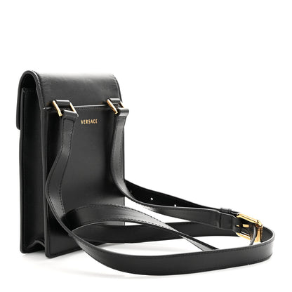 Versace Calfskin Studded Medusa Crossbody Black 3 of 9