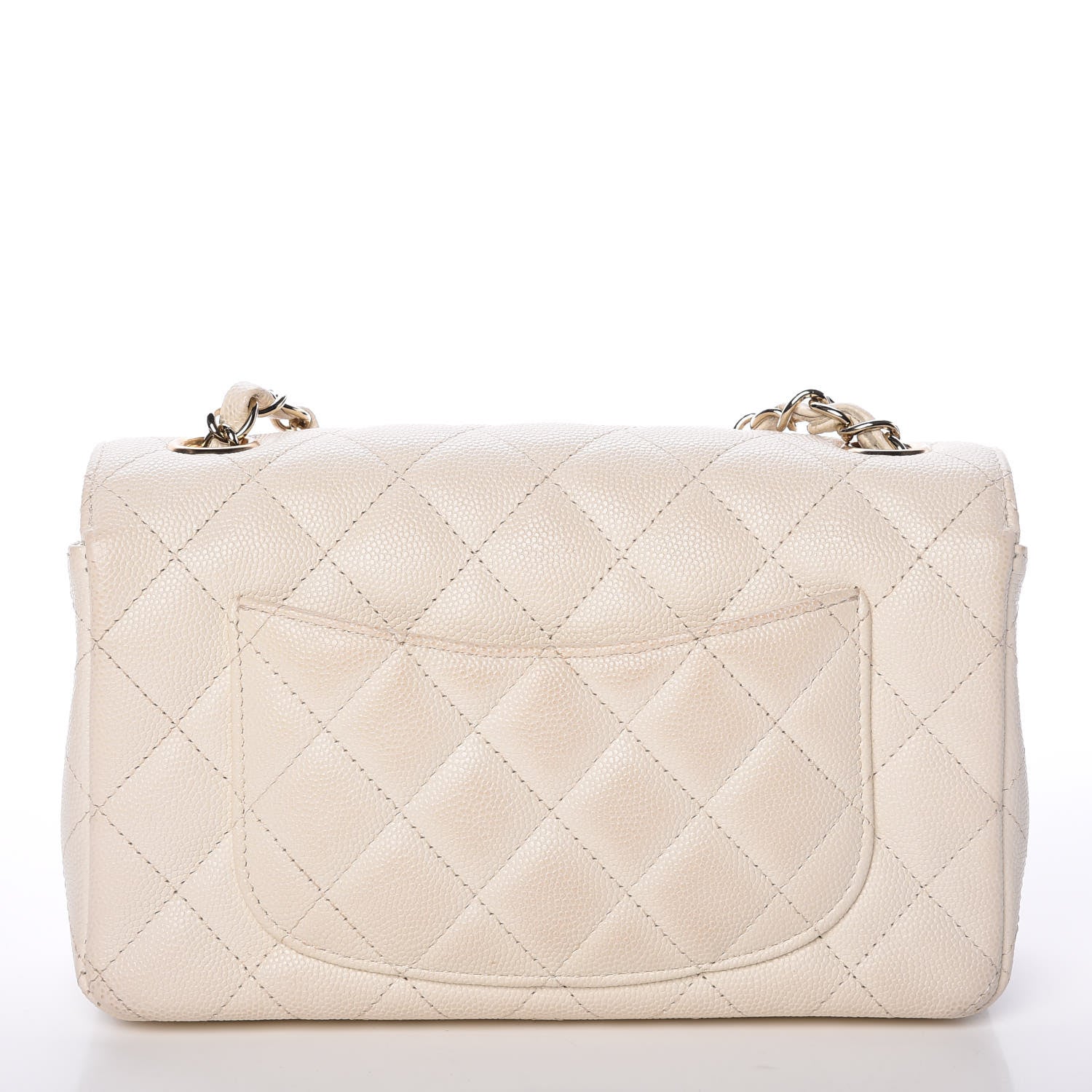 Chanel Caviar Quilted Mini Rectangular Flap White 14 of 14