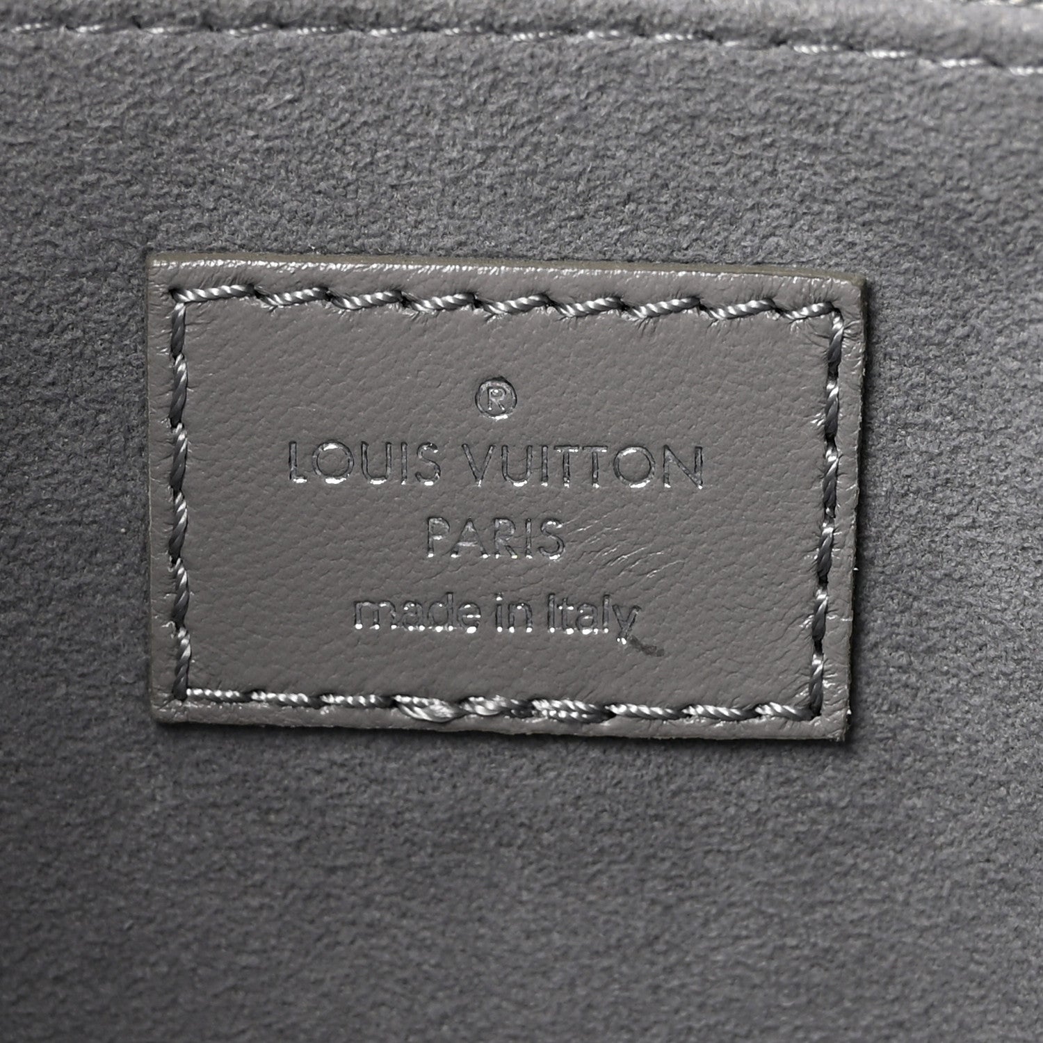 Louis Vuitton Lambskin CarryAll Cargo Vibe PM Trianon Gray 1846892