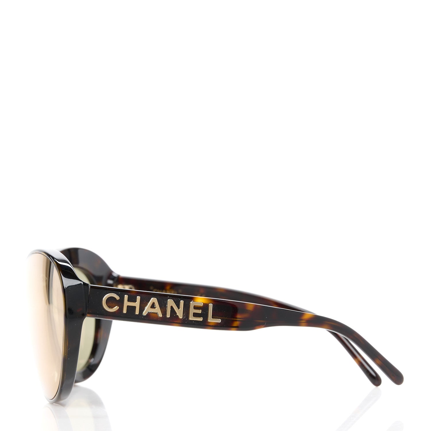 Chanel Shield Sunglasses 71281 Tortoise Gold 3 of 8