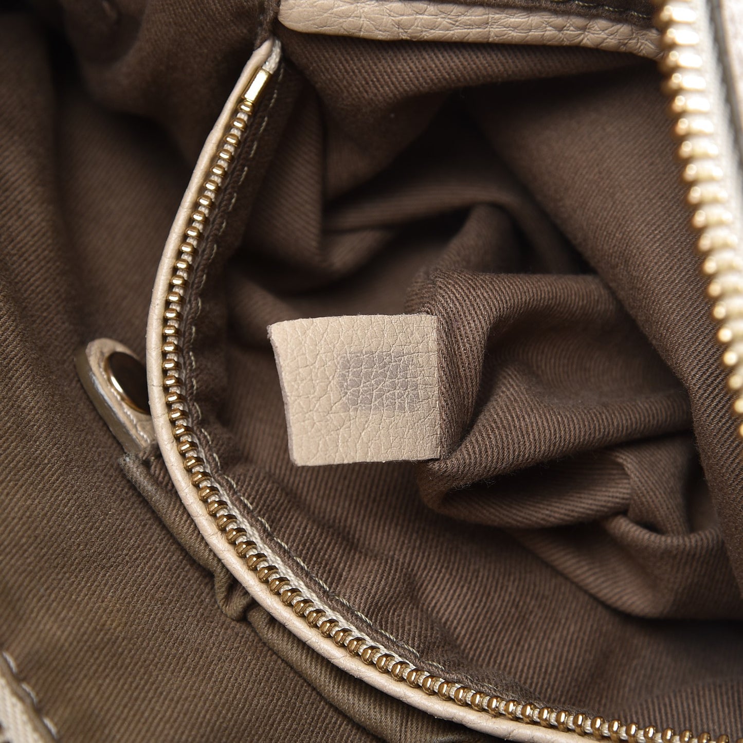 Calfskin Medium Marcie Satchel Angora Beige