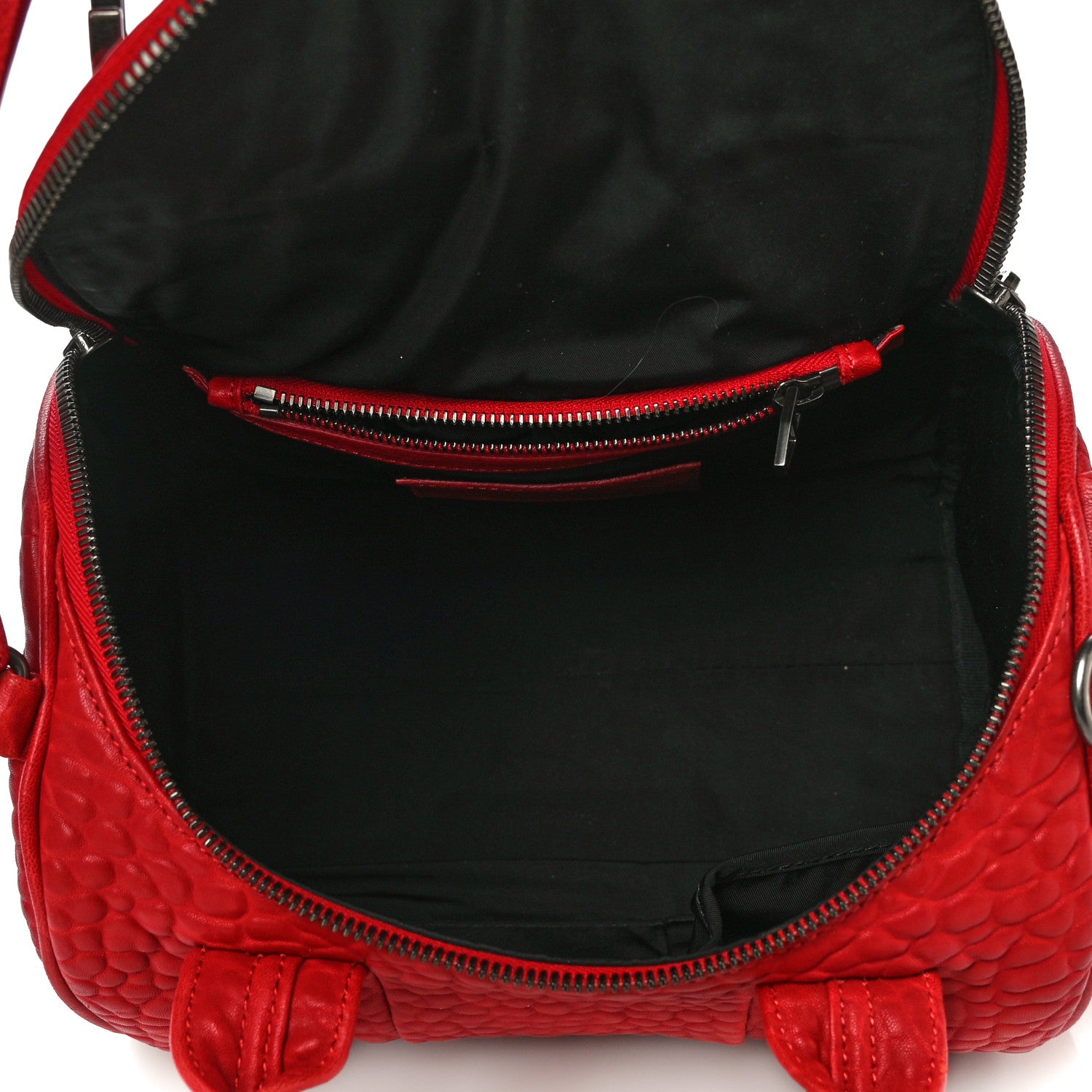 Alexander Wang Pebbled Lambskin Rockie Red Gunmetal Hardware 4 of 8