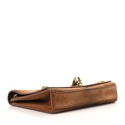 Saint Laurent Suede Studded Medium Classic Monogram Kate Tassel Satchel Light Ochre 3 of 17