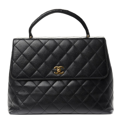 Chanel Caviar Quilted Jumbo Kelly Flap Black 1 of 9
