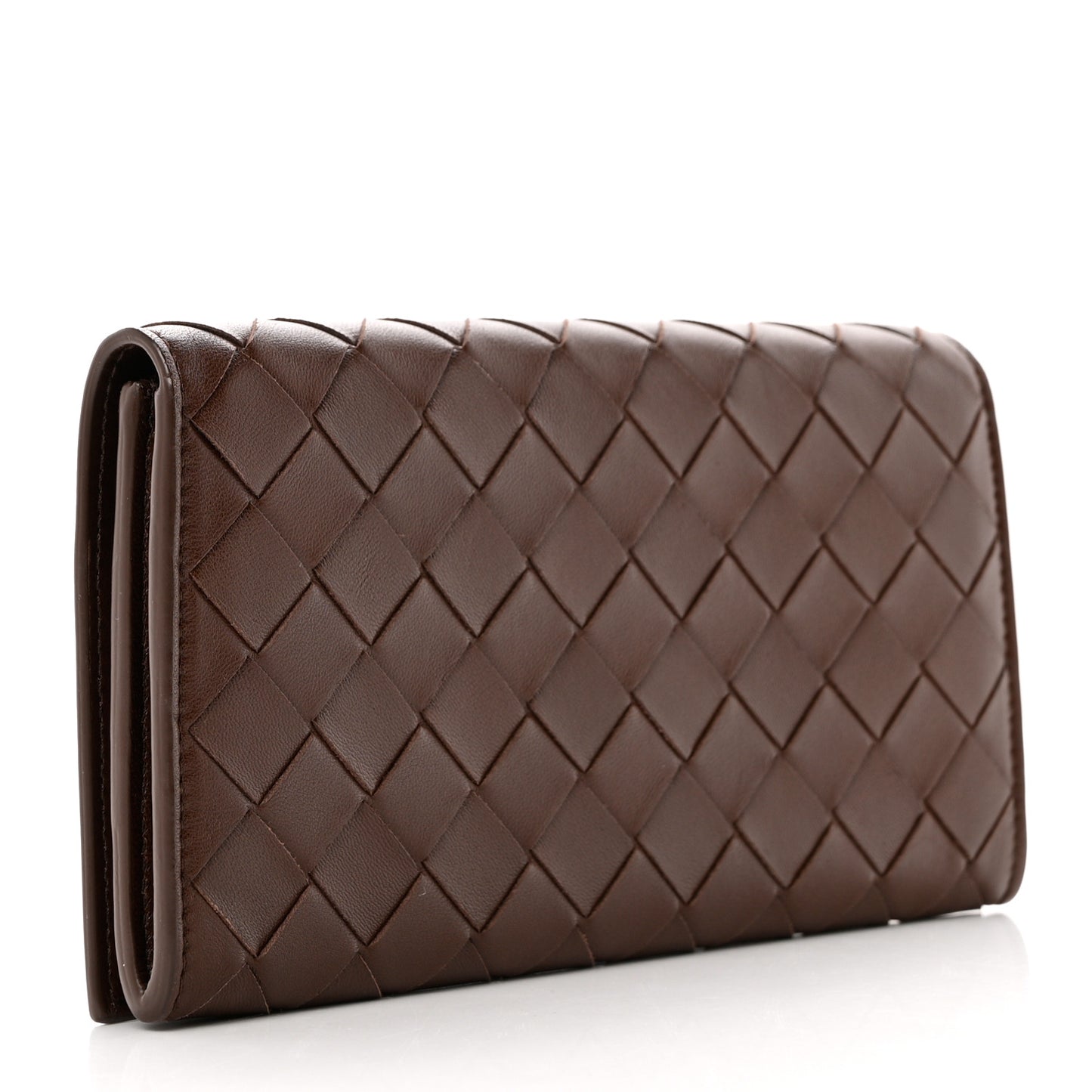 Nappa Intrecciato Long Slim Wallet Acorn