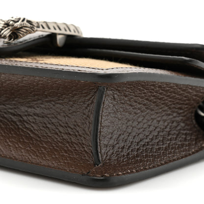 Gucci Monogram Jumbo GG Textured Dollar Calfskin Super Mini Dionysus Shoulder Bag Camel Ebony New Acero 8 of 10