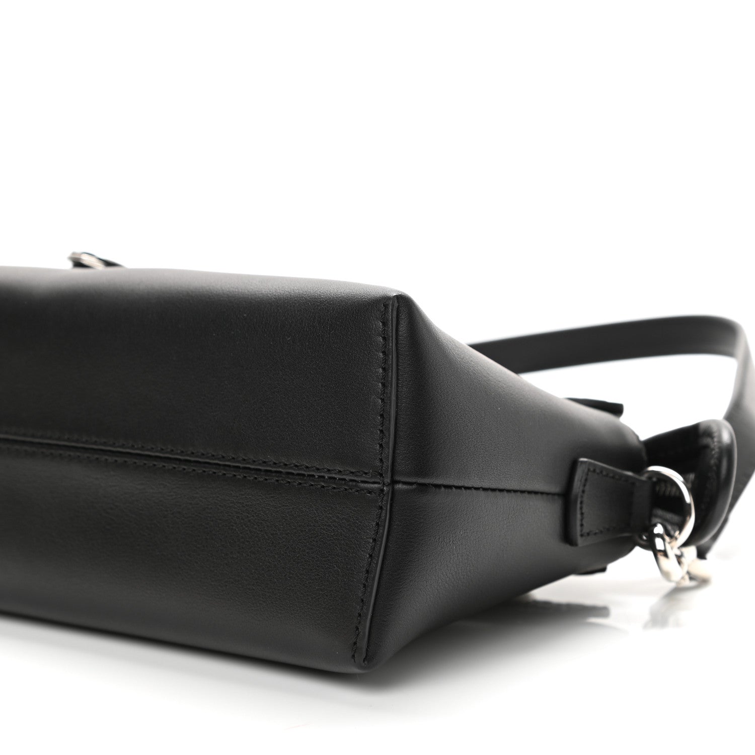 Fendi Vitello Dolce Bi-Color FF 1974 Embossed Mini By The Way Boston Bag Black Maya 12 of 12