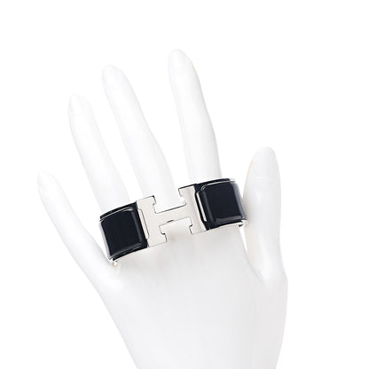 Hermes Enamel Wide Clic Clac H Bracelet PM Black 2 of 5