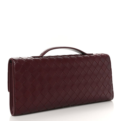 Bottega Veneta Nappa Intrecciato Long Andiamo Top Handle Clutch Barolo 3 of 7