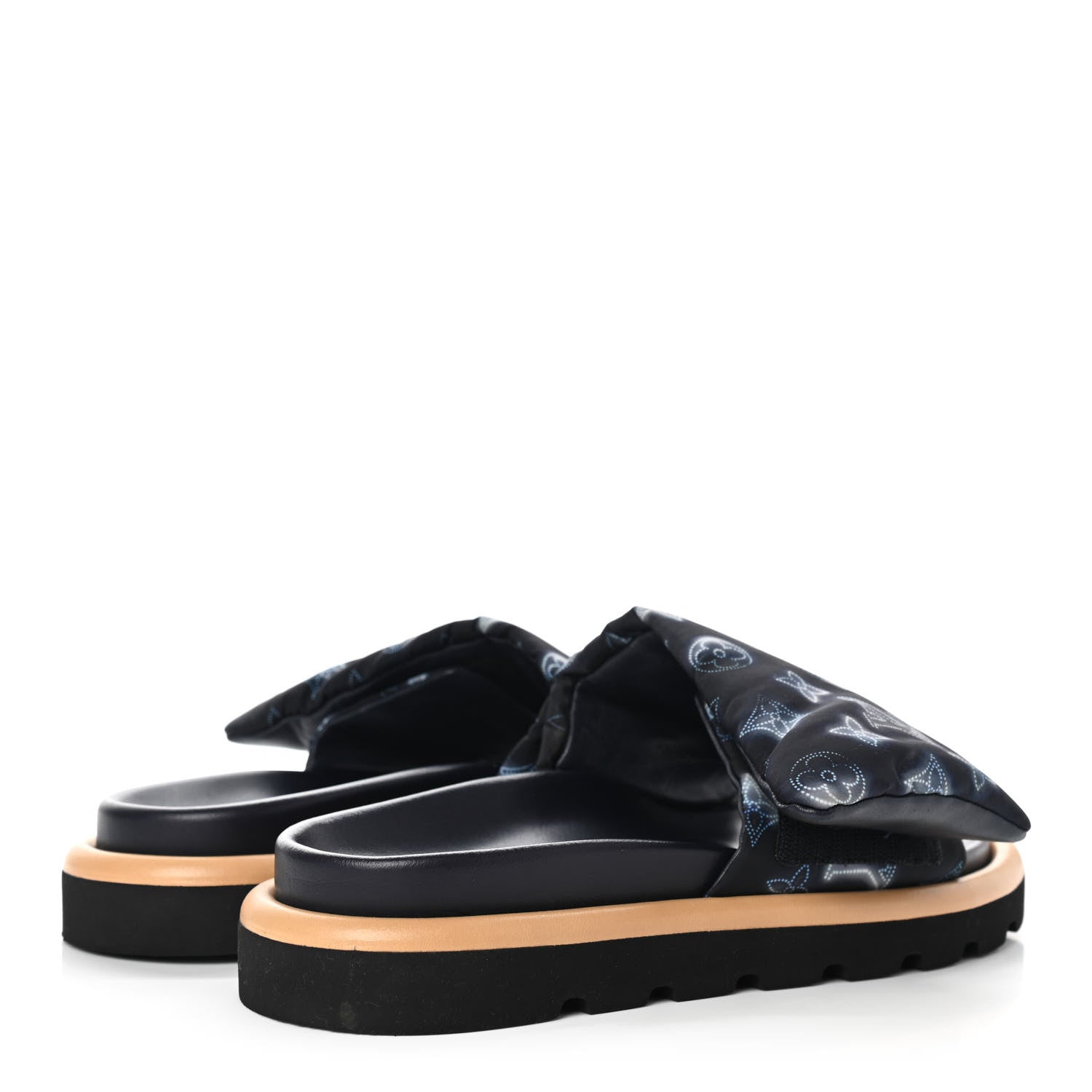 Louis Vuitton Nylon Monogram Womens Pool Pillow Comfort Mule 40 Navy Blue 4 of 12