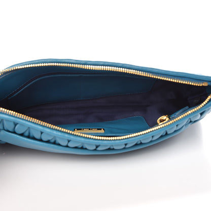 Miu Miu Nappa Matelasse Clutch Laguna 5 of 8