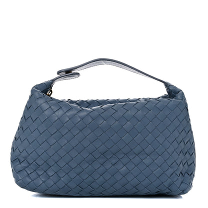 Bottega Veneta Nappa Intrecciato Large Cosmetic Case Blue 1 of 11