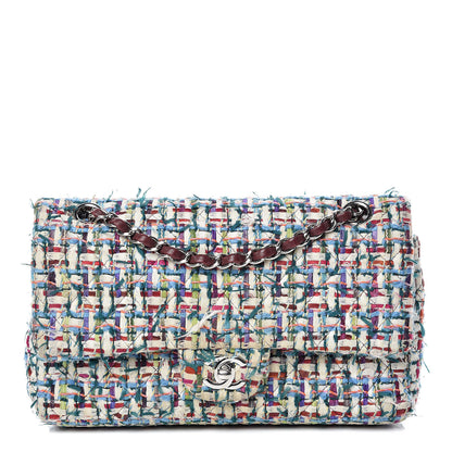 Chanel Tweed Quilted Medium Double Flap Multicolor 1 of 17