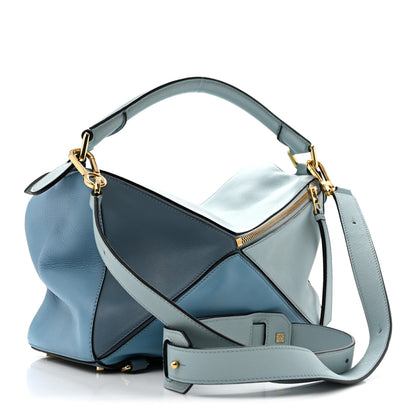 Loewe Calfskin Medium Puzzle Bag Aqua Light Blue Stone Blue 4 of 23