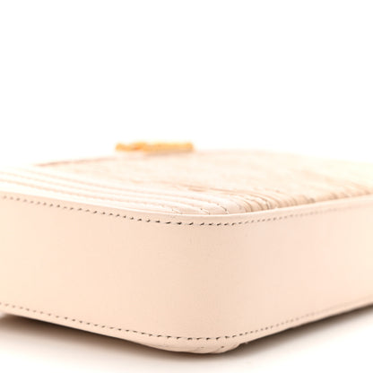 Chanel Crumpled Lambskin Chevron Quilted Pleated Small Boy Clutch With Chain Beige 12 of 13