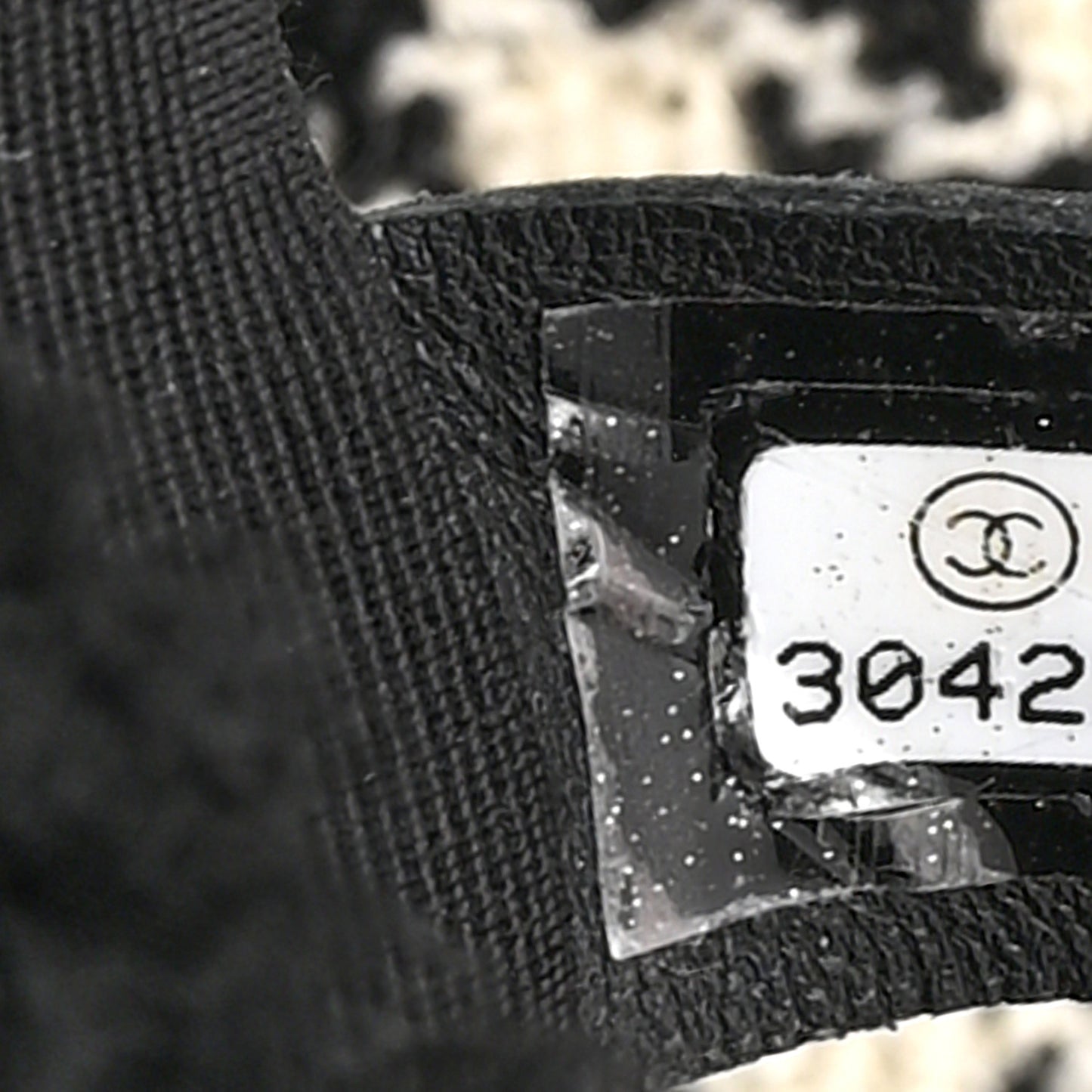 Shearling Tweed Jumbo Single Flap Black White