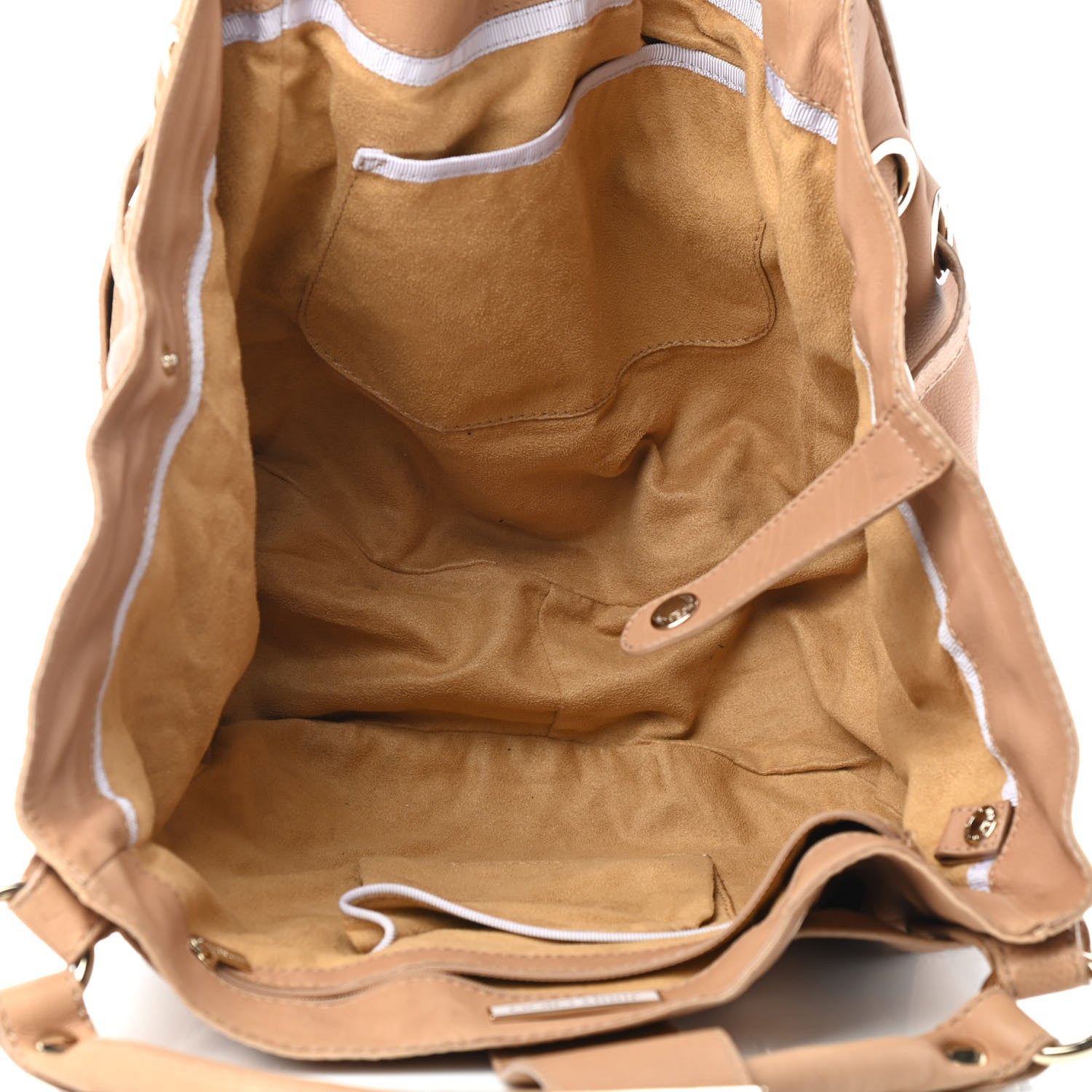 Jimmy Choo Calfskin Shoulder Bag Beige 4 of 5