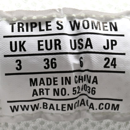 Balenciaga Fabric Mesh Womens Triple S Sneakers 36 White 8 of 8