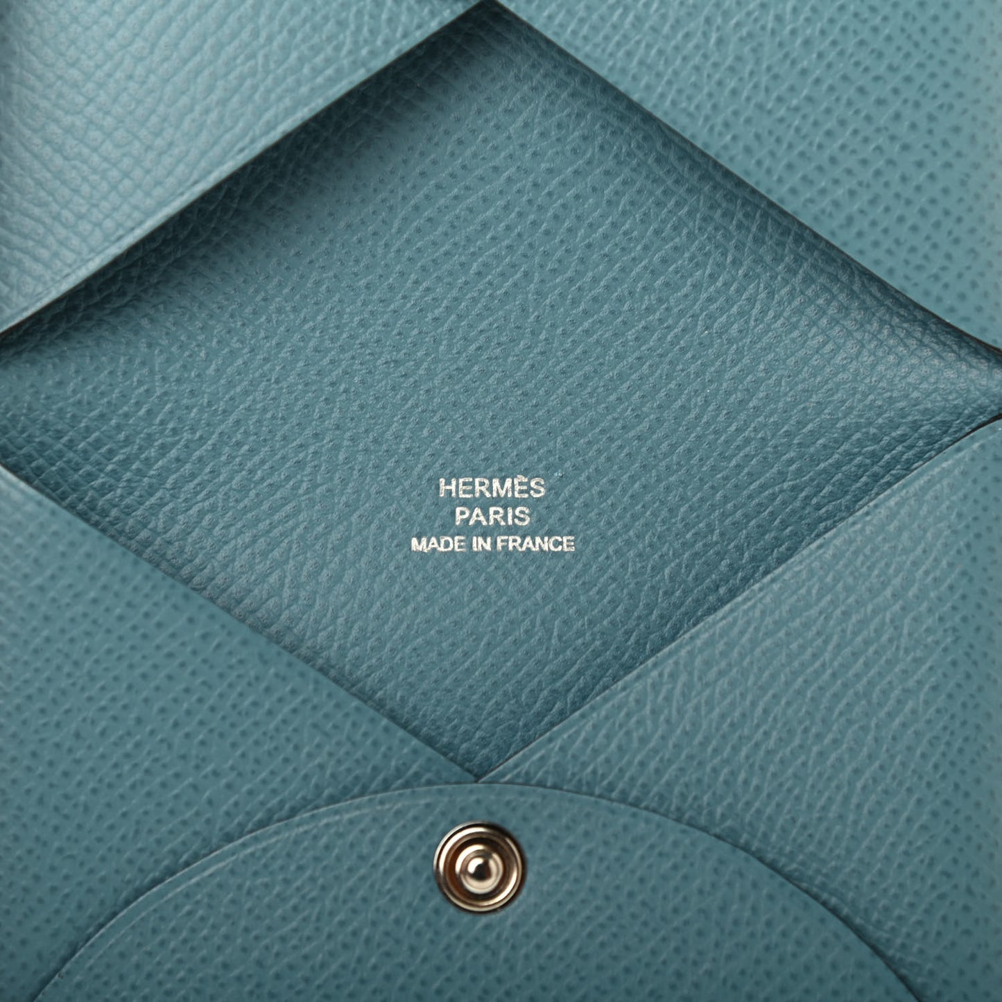 Epsom Calvi Card Case Blue Jean