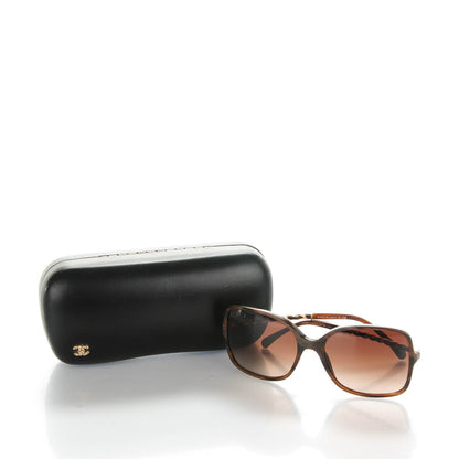 Chanel Acetate Metal Lambskin Chain Square Sunglasses 5210-Q Brown 6 of 6