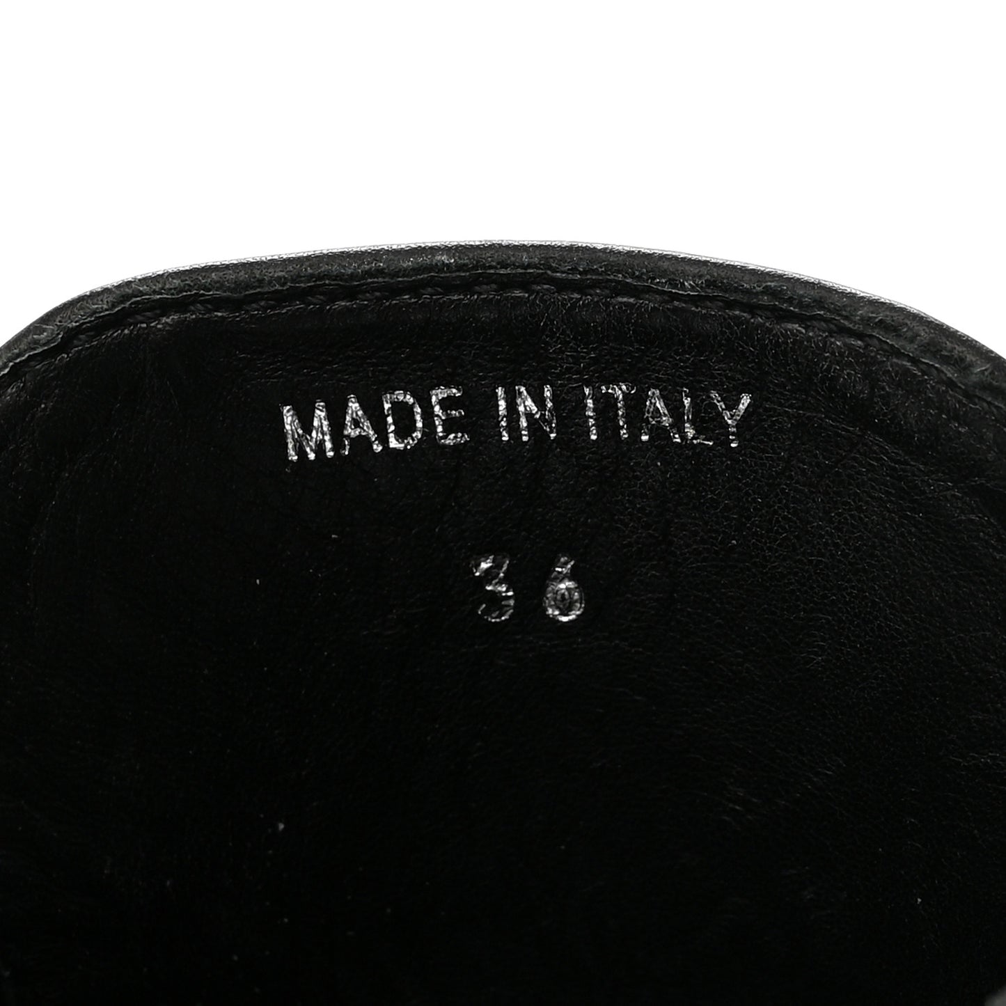 Natural Calfskin Metal Triangle Logo 45mm Clogs 36 Black