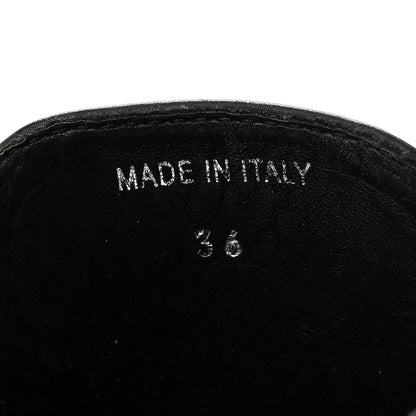 Prada Natural Calfskin Metal Triangle Logo 45mm Clogs 36 Black 9 of 9