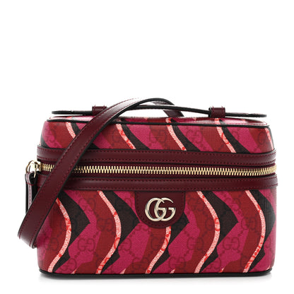 Gucci GG Supreme Monogram Canvas Lunar New Year Shoulder Bag  Red Pink Multicolor 1 of 10