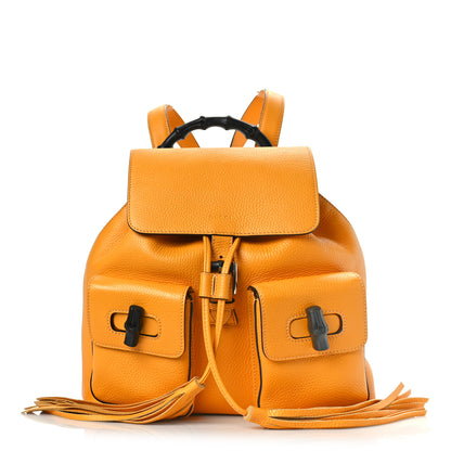 Gucci Cellarius Calfskin Medium Bamboo Backpack Orange 1 of 10