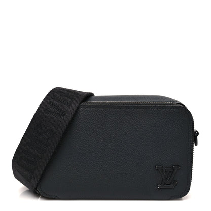 Louis Vuitton Calfskin Aerogram Alpha Wearable Wallet Black 1 of 10