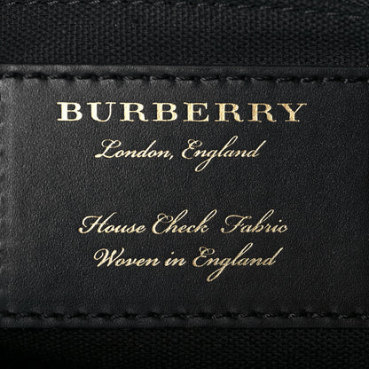 Burberry Grainy Calfskin House Check Medium Banner Tote Mahogany Red 7 of 12