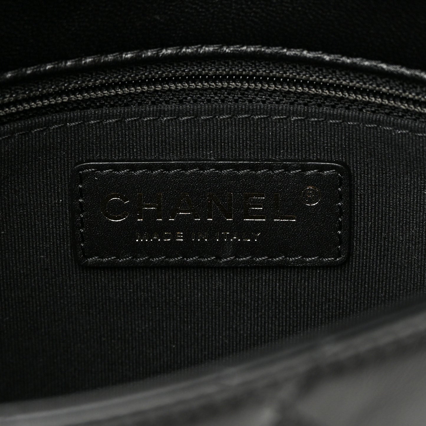 Lambskin Quilted Large CC Chain Flap Black
