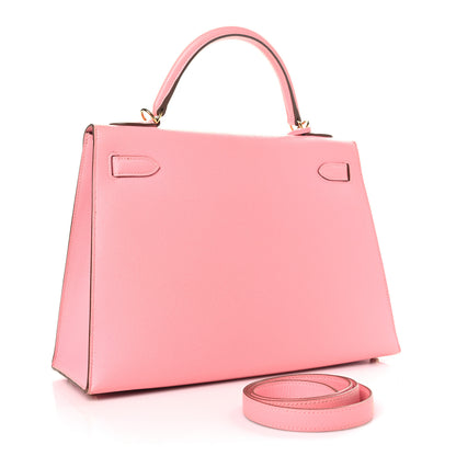 Hermes Epsom Kelly Sellier 32 Rose Confetti 3 of 10