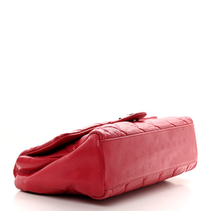 Chanel Glazed Caviar Medium Nature Flap Bag Red 4 of 11