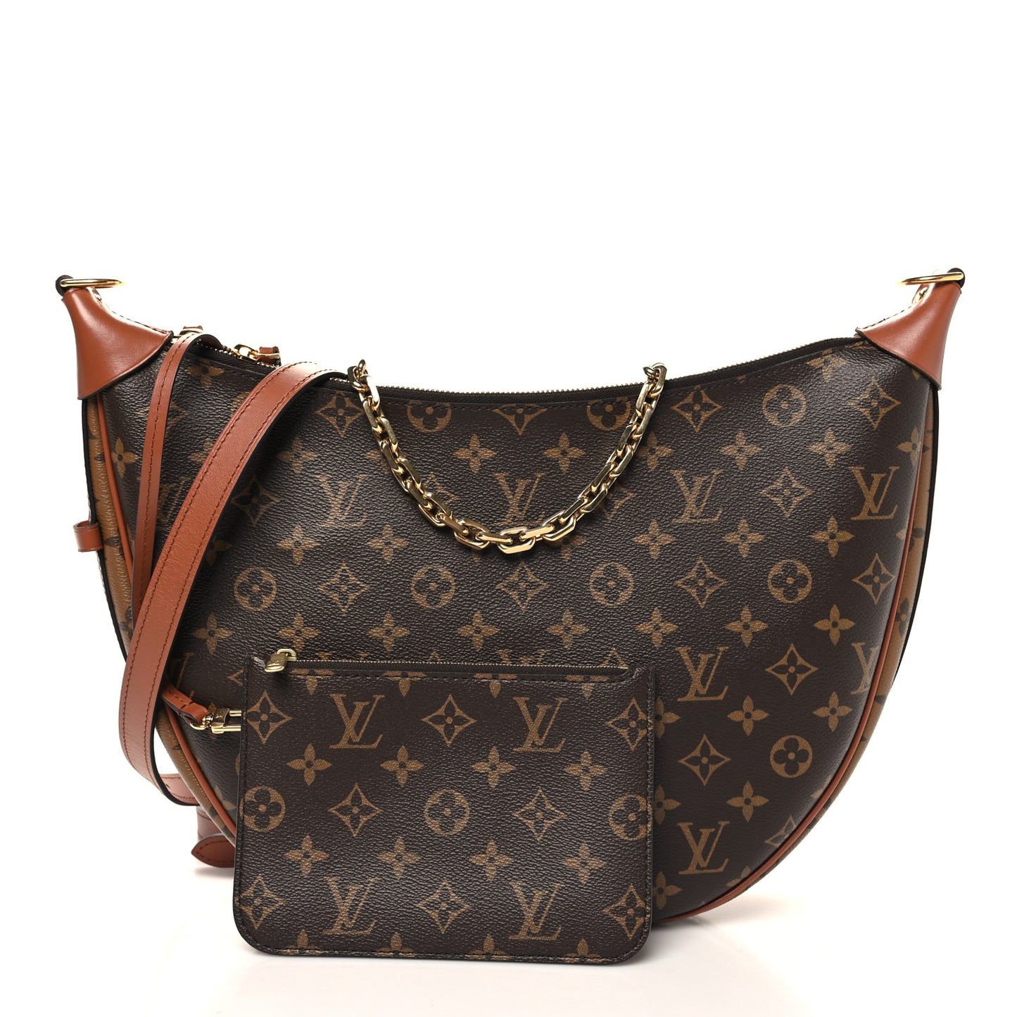 Reverse Monogram Loop Hobo