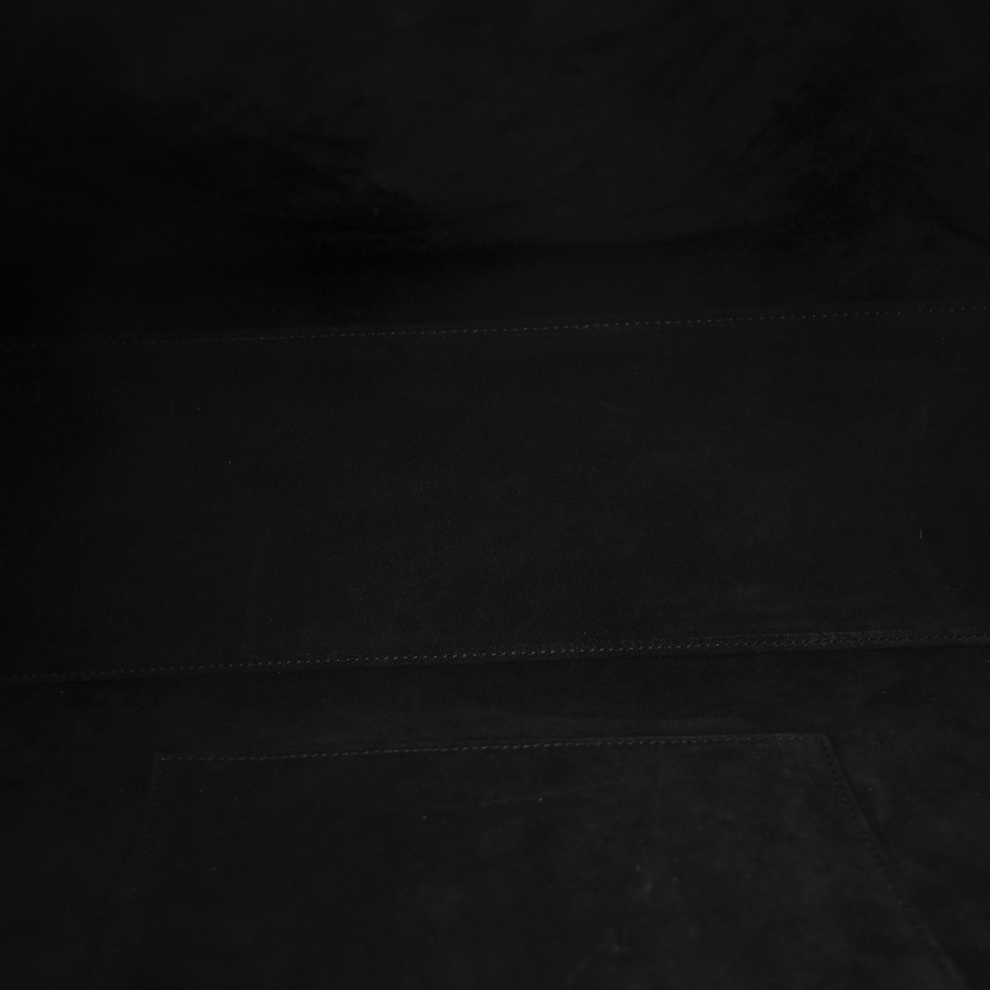 Calfskin Cuir Triomphe Cabas Drawstring Black