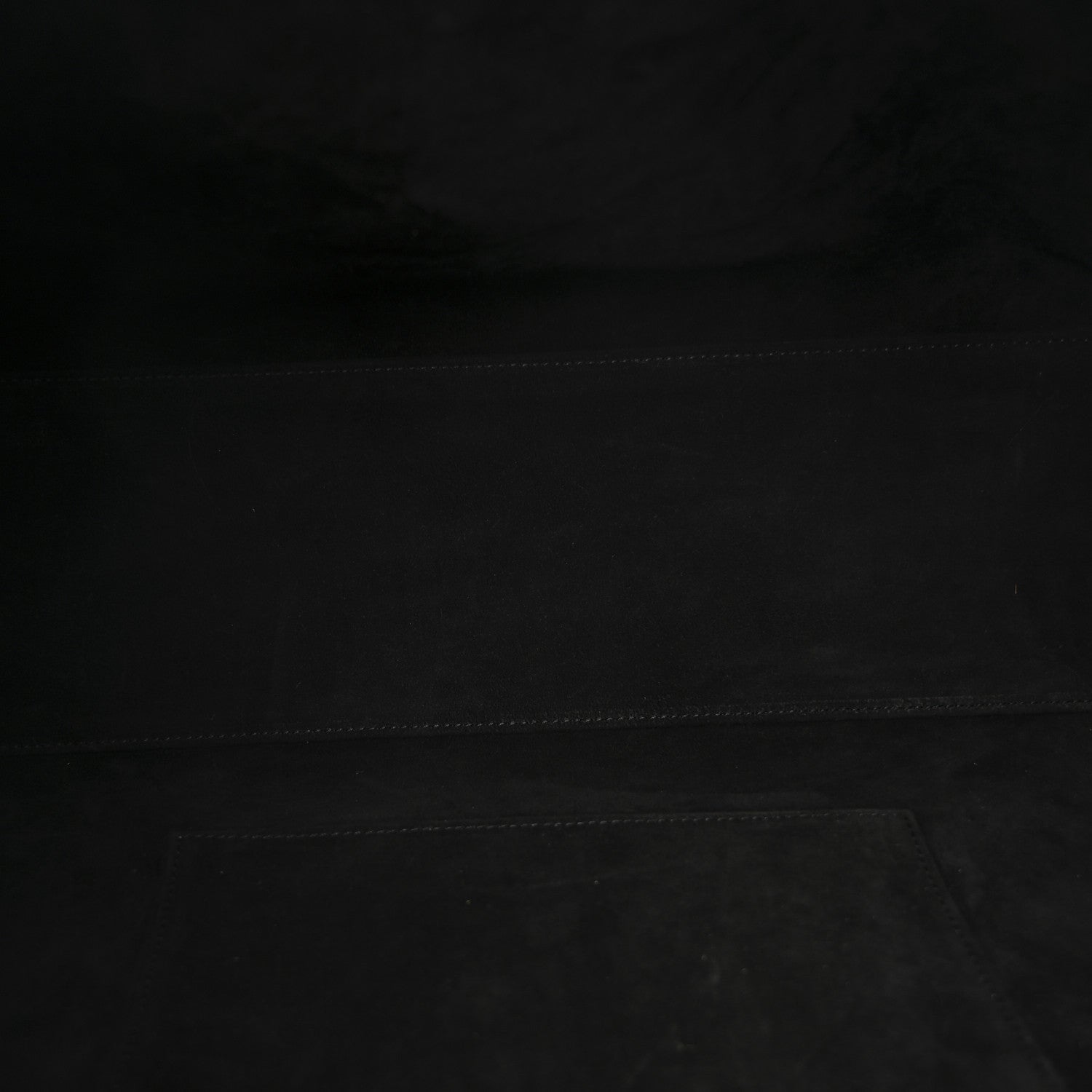 Celine Calfskin Cuir Triomphe Cabas Drawstring Black 5 of 9
