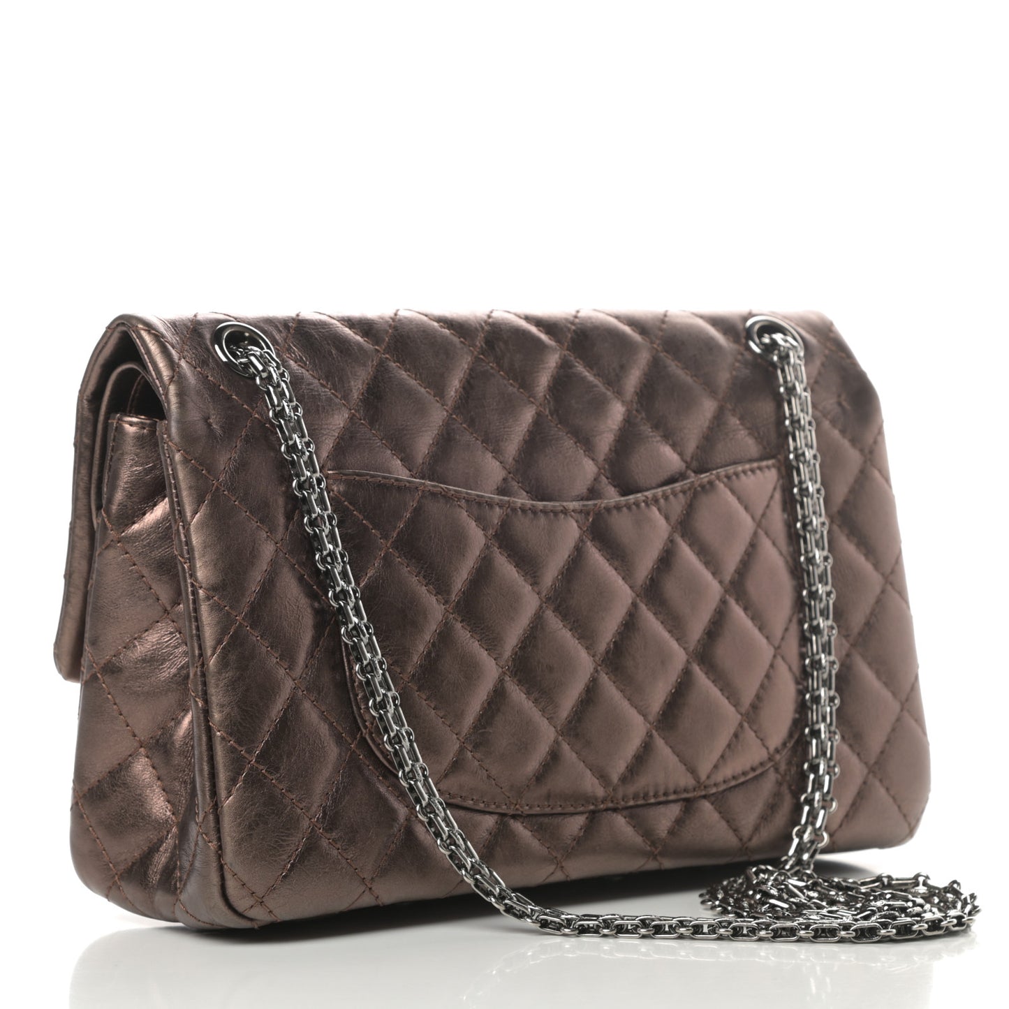Metallic Aged Calfskin Quilted 2.55 Reissue 226 Flap Bronze