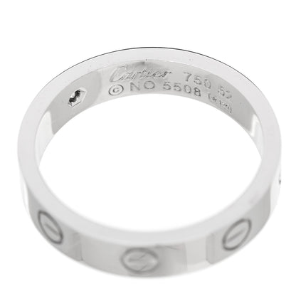 Cartier 18K White Gold Diamond 4mm LOVE Wedding Band Ring 52 6 4 of 4