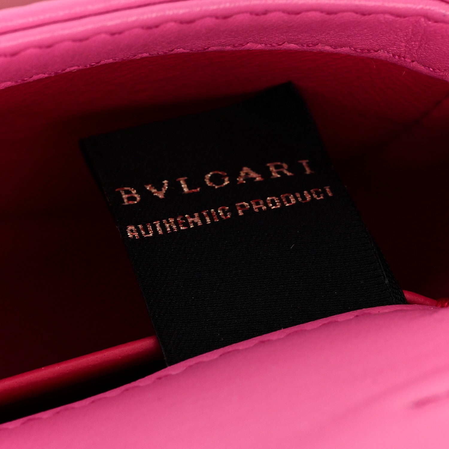 Bulgari Calfskin Serpenti Cabochon Micro Bag Pink 6 of 9