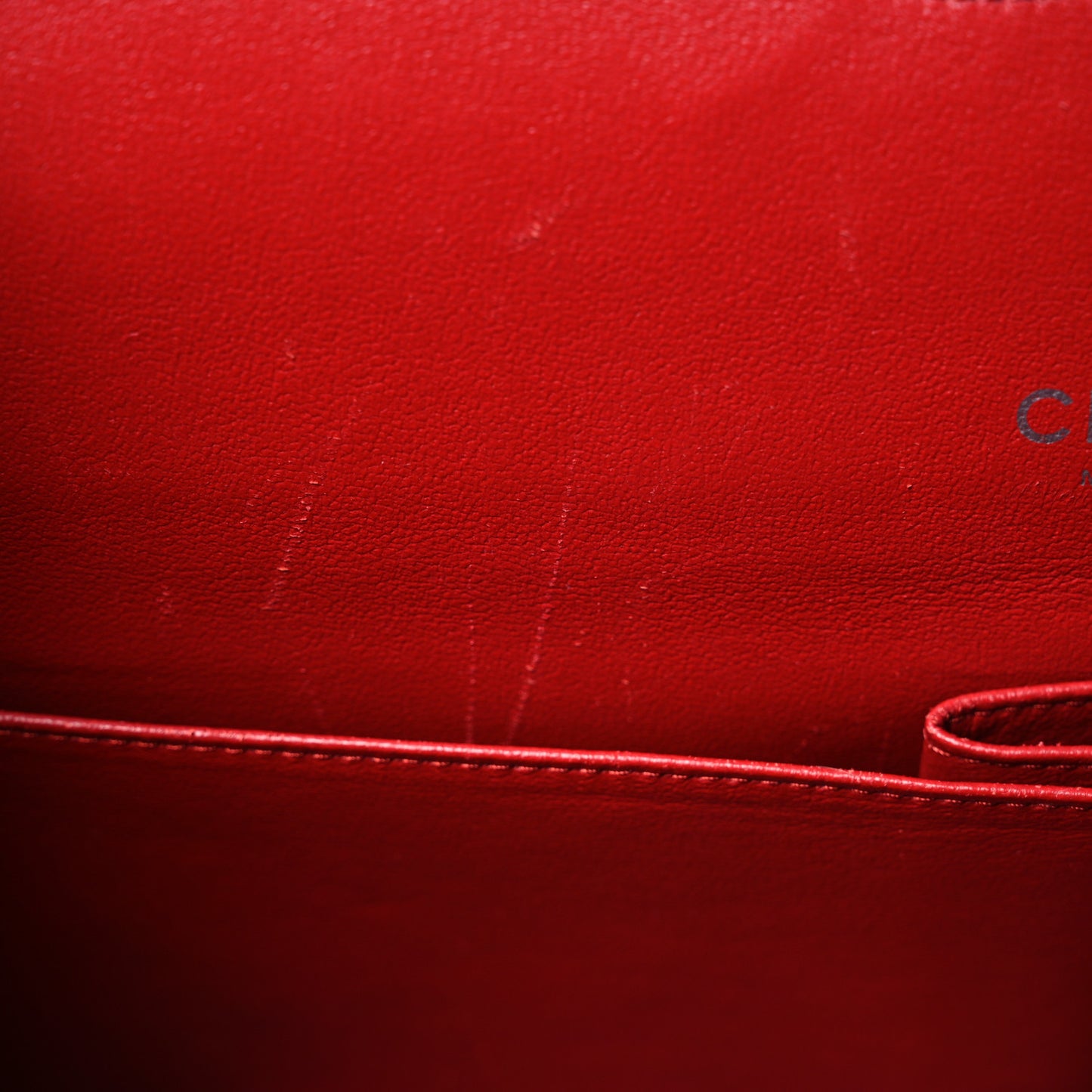Lambskin Quilted Maxi Double Flap Red