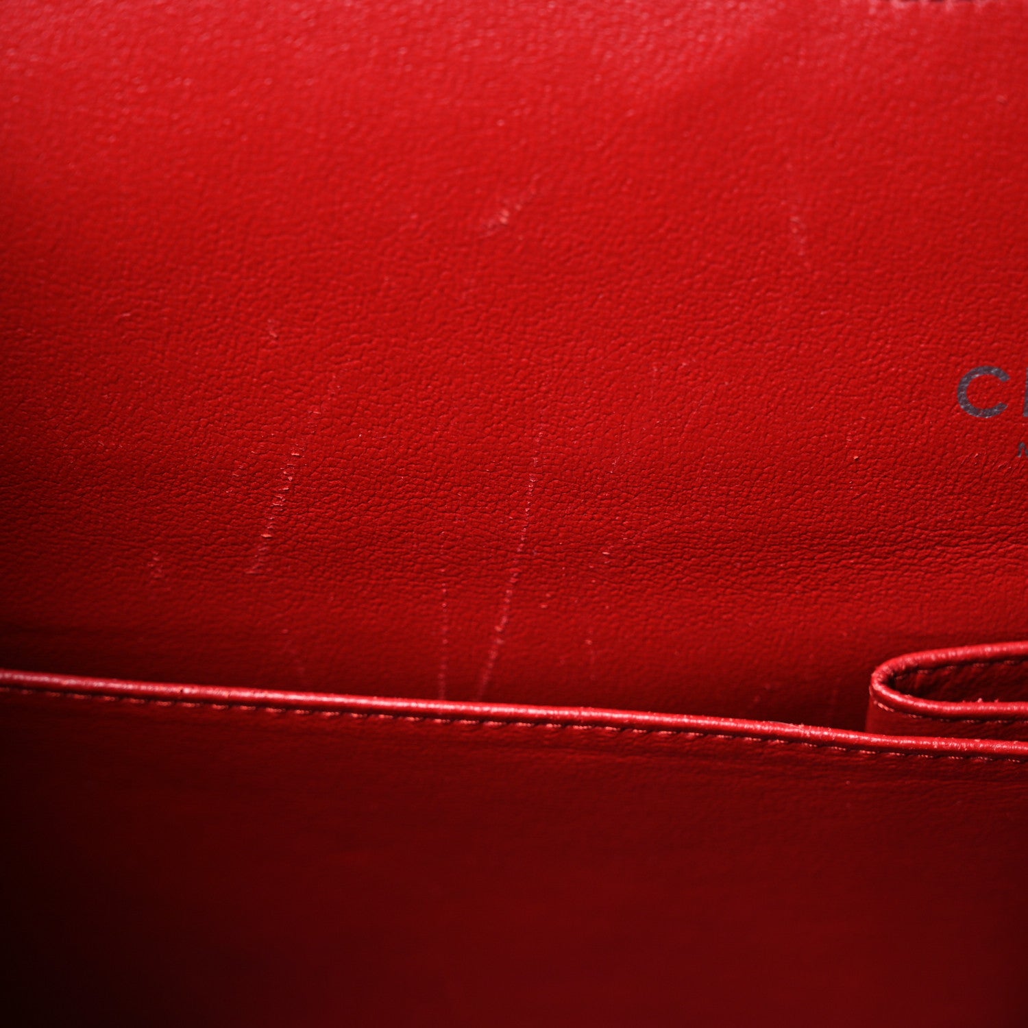 Chanel Lambskin Quilted Maxi Double Flap Red 11 of 16