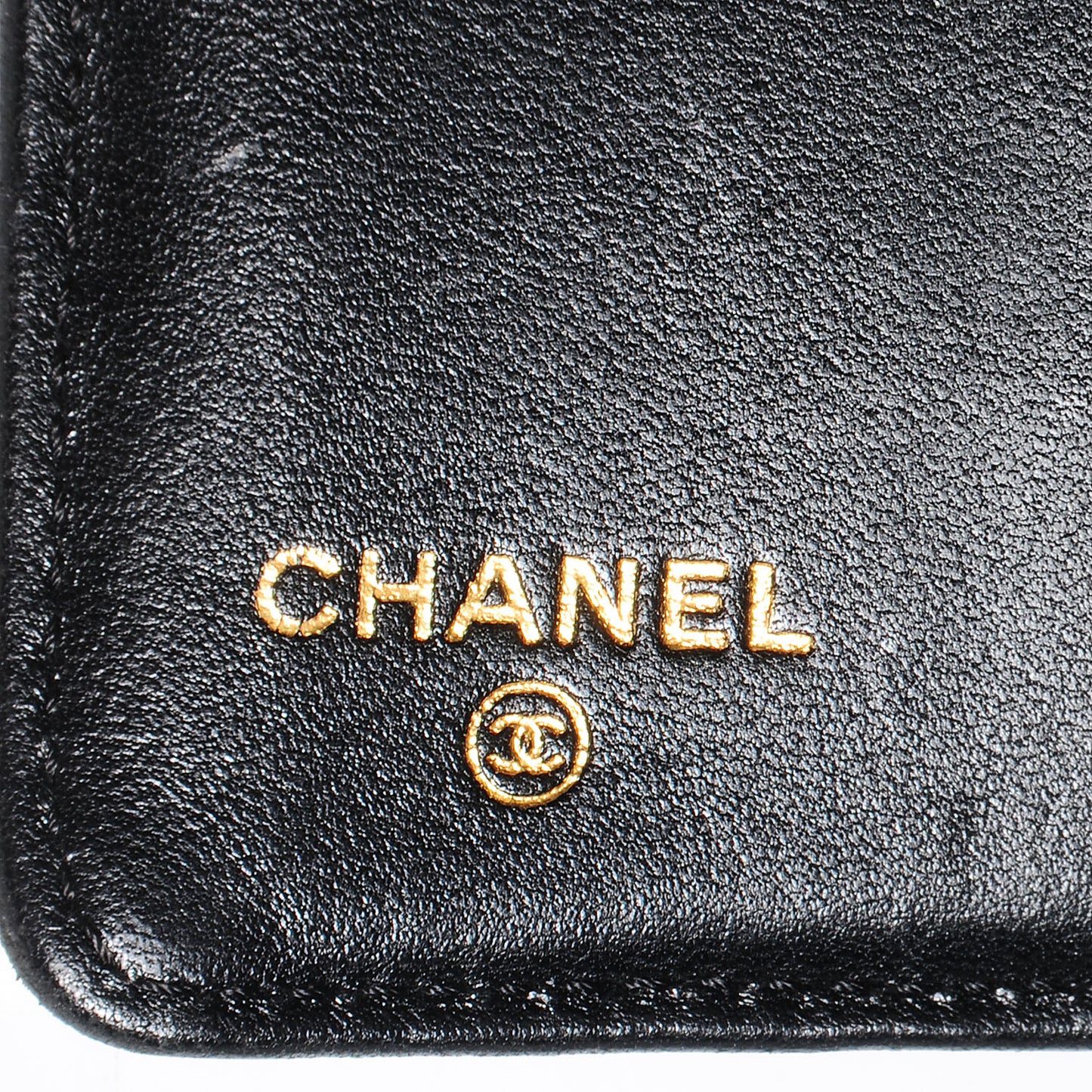 Lambskin Quilted Mademoiselle Compact Wallet Black