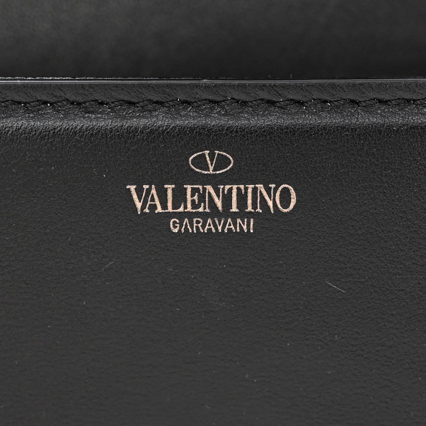 Calfskin Crystal Vlogo Small Loco Shoulder Bag Black