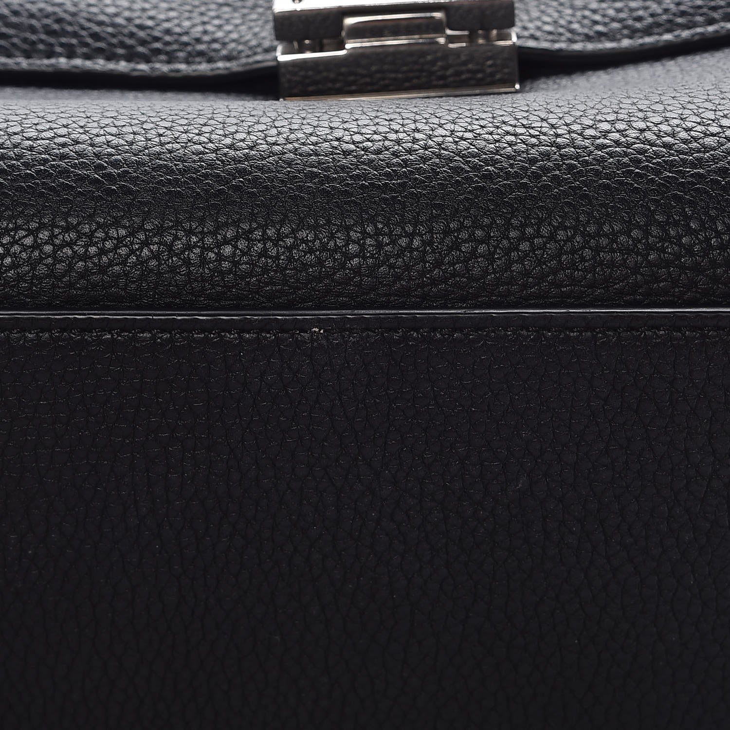 Celine Drummed Calfskin Suede Small Trapeze Black 7 of 10