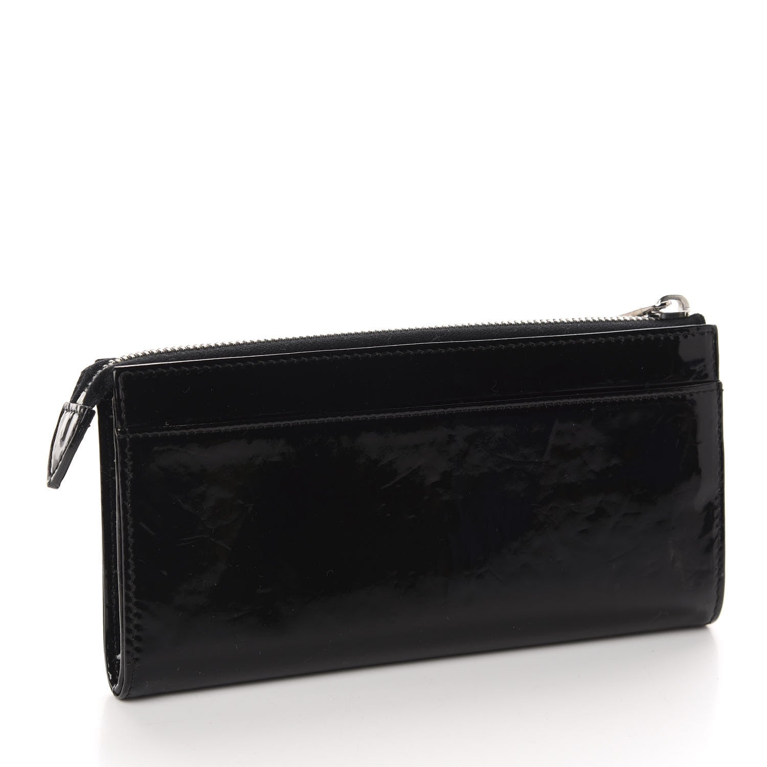 Marc Jacobs Patent Zip Clutch Wallet Black 3 of 6