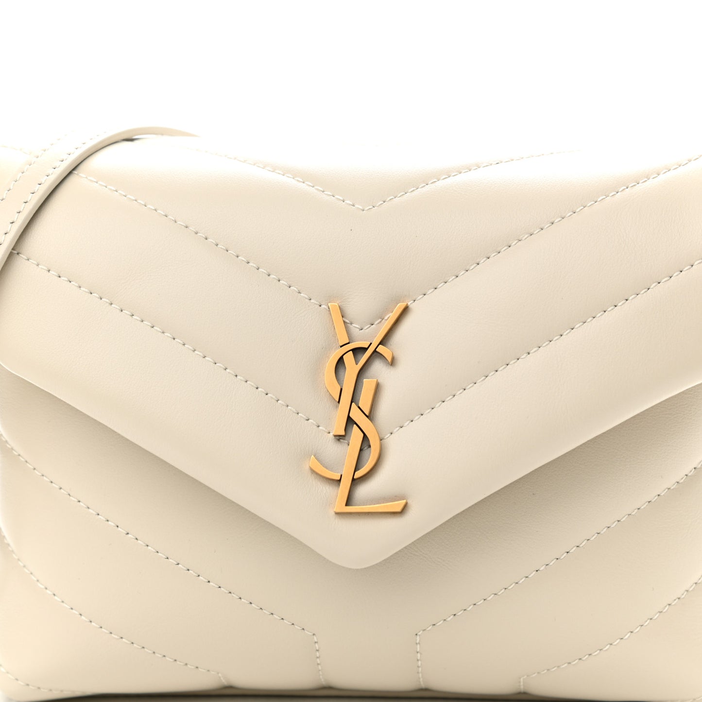 Calfskin Y Quilted Monogram Toy Loulou Crossbody Bag Crema Soft