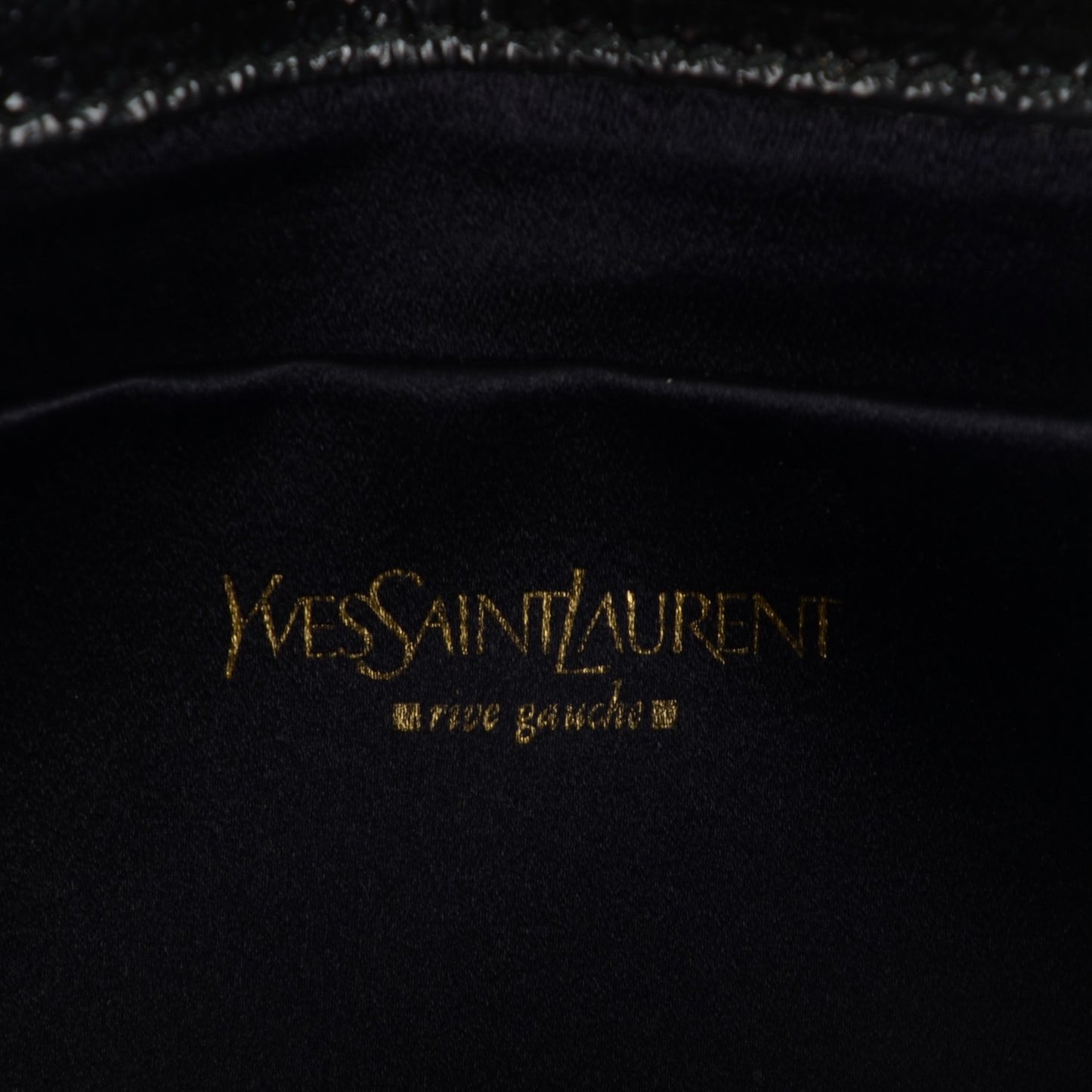 Textured Patent Monogram Large Belle De Jour Clutch Black