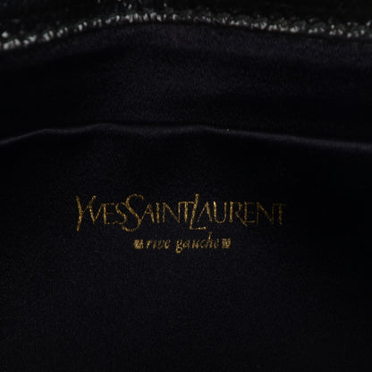 Saint Laurent Textured Patent Monogram Large Belle De Jour Clutch Black 6 of 7