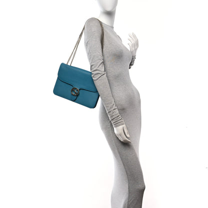 Gucci Dollar Calfskin Interlocking G Shoulder Bag Deep Cobalt 2 of 10