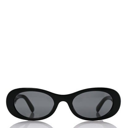 Miu Miu Acetate Oval Sunglasses SMU 06Z Black 2 of 7